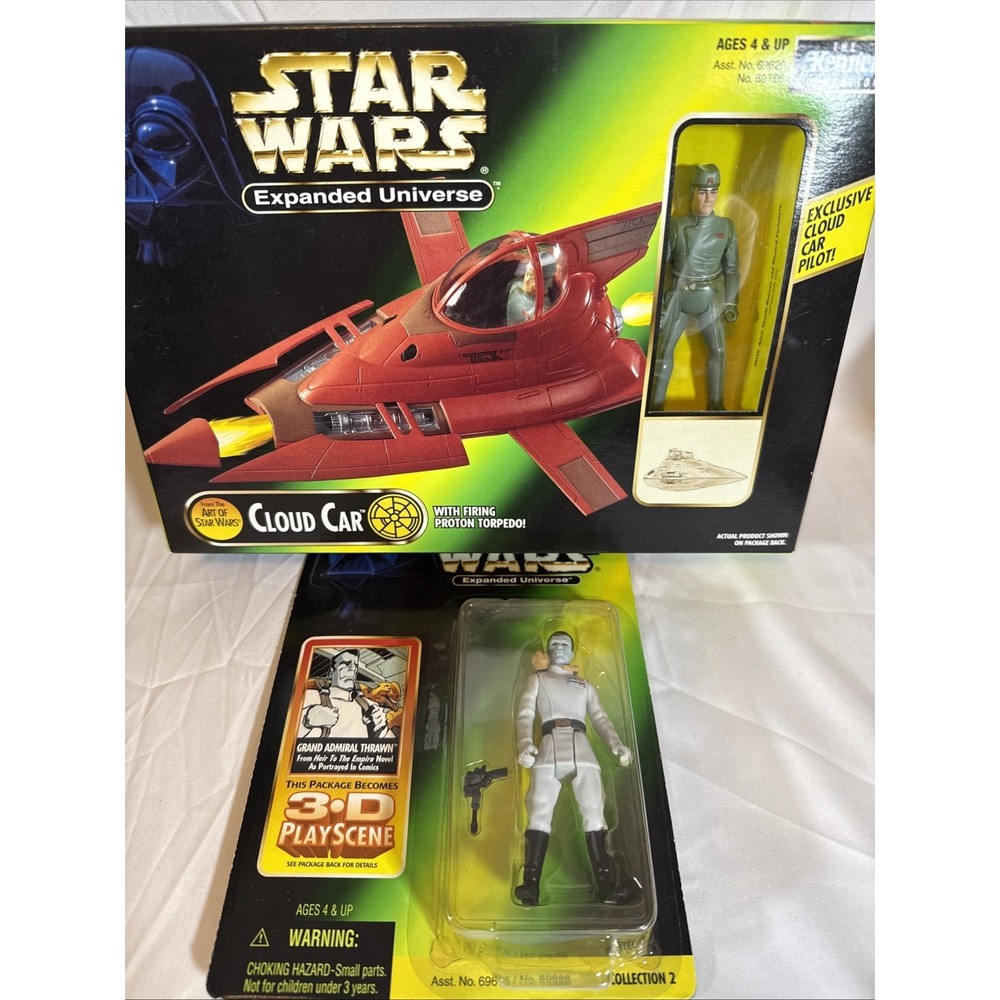 Kenner Star Wars Expanded Universe Cloud Car & Grand Admiral Thrawn Figure 1997